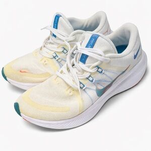 Nike Quest 6453/78378 Men's Running Sneakers in White with Blue and Red Accents